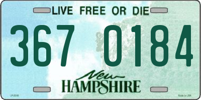 NH license plate 3670184