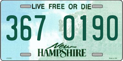 NH license plate 3670190