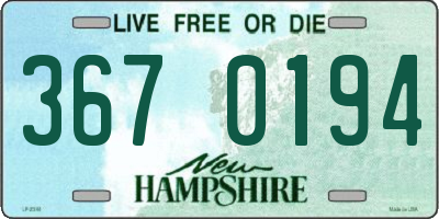 NH license plate 3670194