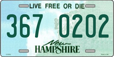 NH license plate 3670202