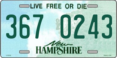 NH license plate 3670243