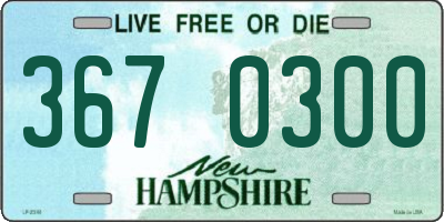 NH license plate 3670300