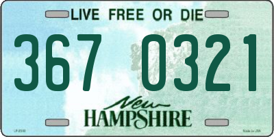 NH license plate 3670321