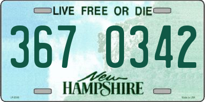 NH license plate 3670342