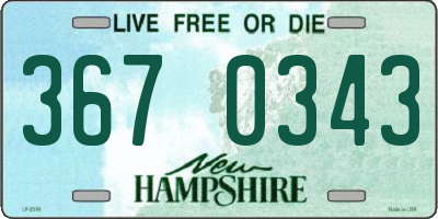 NH license plate 3670343