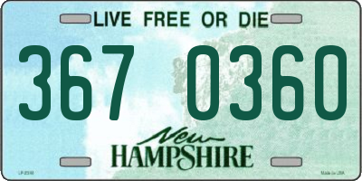 NH license plate 3670360