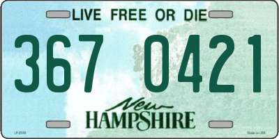 NH license plate 3670421