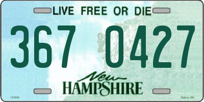 NH license plate 3670427