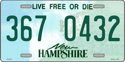 NH license plate 3670432