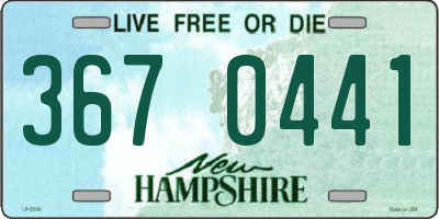 NH license plate 3670441
