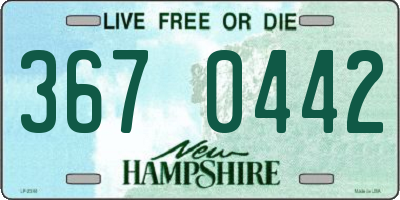 NH license plate 3670442