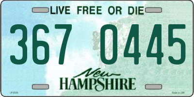 NH license plate 3670445
