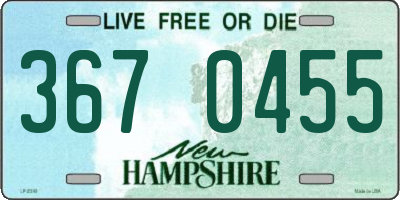 NH license plate 3670455