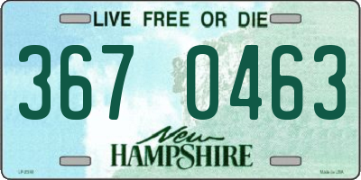NH license plate 3670463