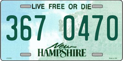 NH license plate 3670470