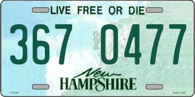 NH license plate 3670477