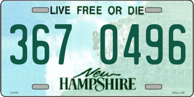 NH license plate 3670496