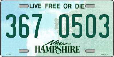 NH license plate 3670503