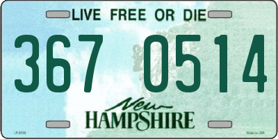 NH license plate 3670514