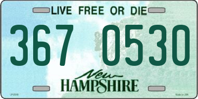 NH license plate 3670530