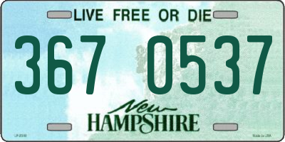 NH license plate 3670537