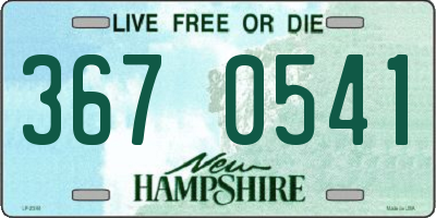 NH license plate 3670541