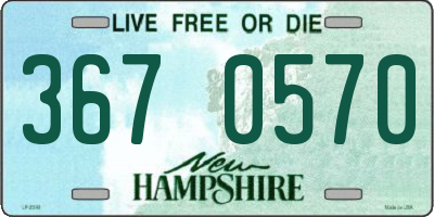 NH license plate 3670570