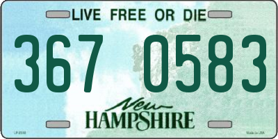 NH license plate 3670583