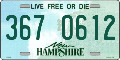 NH license plate 3670612