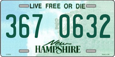 NH license plate 3670632