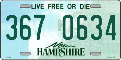 NH license plate 3670634