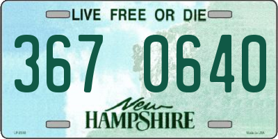 NH license plate 3670640