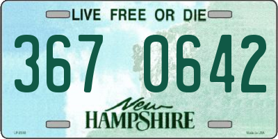 NH license plate 3670642