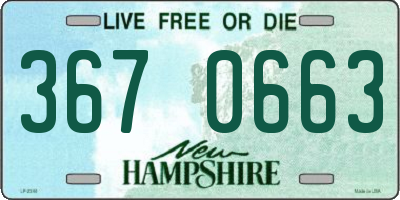 NH license plate 3670663