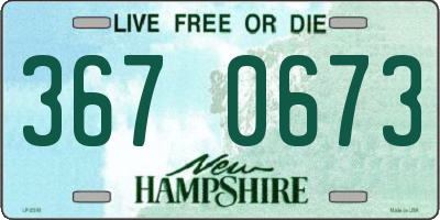 NH license plate 3670673