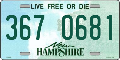 NH license plate 3670681