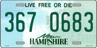 NH license plate 3670683