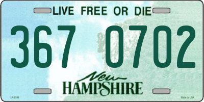 NH license plate 3670702