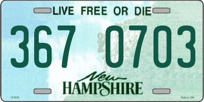 NH license plate 3670703