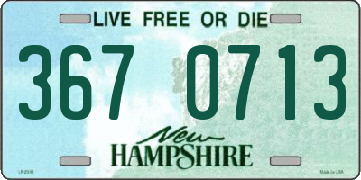NH license plate 3670713