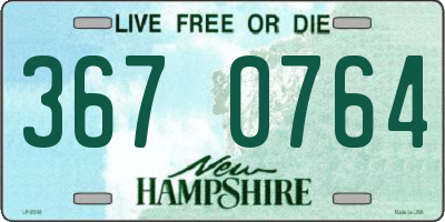 NH license plate 3670764