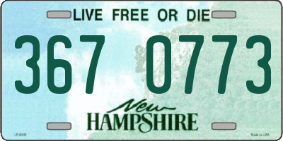 NH license plate 3670773