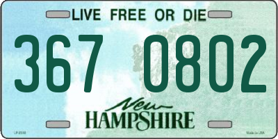 NH license plate 3670802