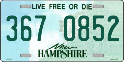 NH license plate 3670852