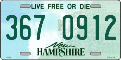 NH license plate 3670912