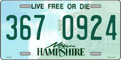 NH license plate 3670924