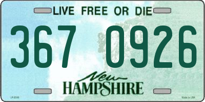 NH license plate 3670926