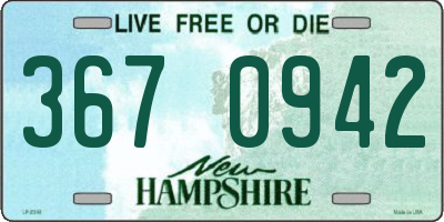 NH license plate 3670942