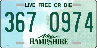 NH license plate 3670974