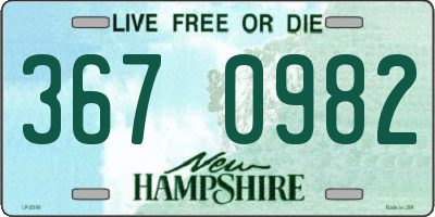 NH license plate 3670982